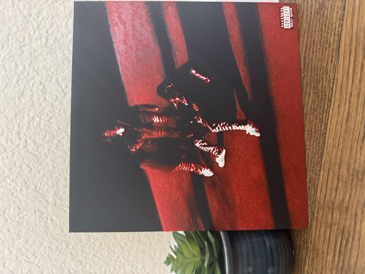 3D printed Don Toliver Life of a DON album cover